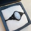 Black macrame bracelet with moonstone - Image 3