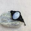 Black macrame bracelet with moonstone - Image 4