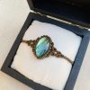 Brown macrame bracelet with labradorite stone - Image 3