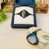 Falcon eyes set with brown macrame bracelet/pendant necklace